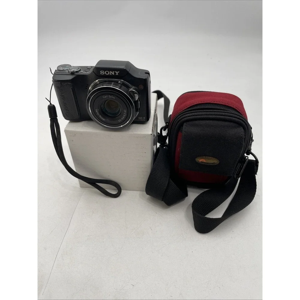 Sony Cyber-shot DSC-H20 Digital Camera 10.1MP+Battery+Charger+SD Card+Case*READ*